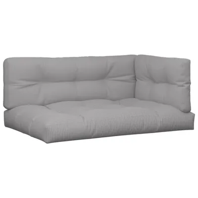 Image de vidaXL Coussin pour palette 5 pcs. tissu gris