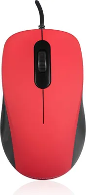 Produktbild von MODECOM MC-M10S Kabelgebundene Optische Maus, Rot, USB, 3 Tasten, Geräuschlose Schalter, Ergonomisches Design, 1,5 m Kabel