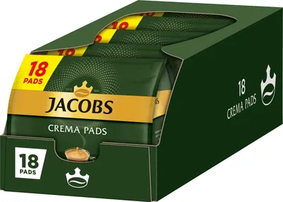 Produktbild von JACOBS Kaffeepads Crema Classic Senseo kompatible Kaffee Pads 5 x 18 Getränke