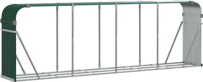 Obrázek produktu pro vidaXL Koš na dřevo zelený 300 x 45 x 100 cm Pozinkovaná ocel