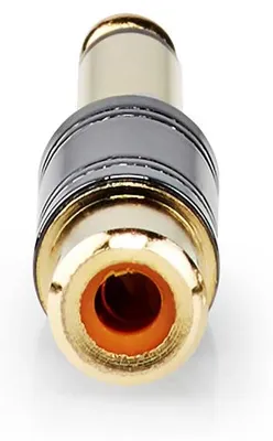 Produktbild von Nedis Mono-Audio-Adapter - 6.35 mm Stecker - Cinch Buchse - Vergoldet - Gerade - Metall - Metall - 1 Stück - Box