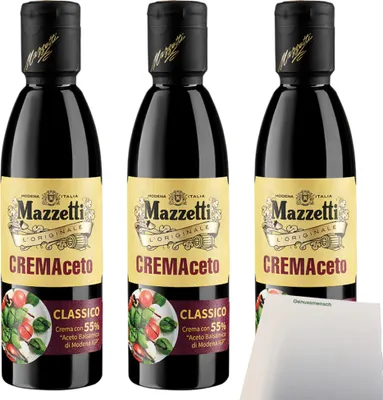 Produktbild von Mazzetti Cremaceto Classico 3er Pack (3x250ml Flasche) + usy Block