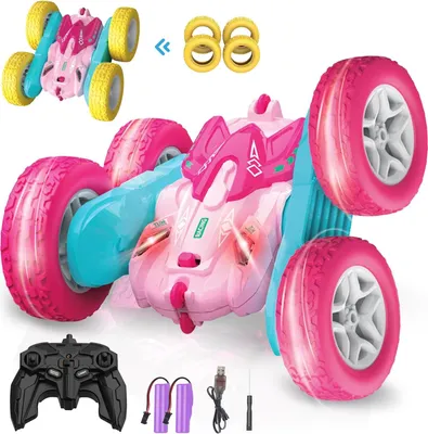 Produktbild von Fernbedienbares 4WD RC Stuntauto für Kinder - 360° Flip, pädagogisches Spielzeug für drinnen und draußen