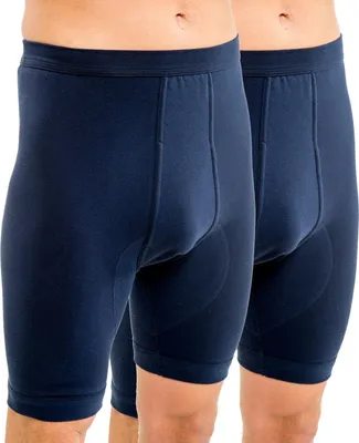 Produktbild von HERMKO 3980 2er Pack Herren Longpant mit Eingriff, hoher Leib aus 100% Baumwolle, Größe:D 8 = EU XXL, Farbe:marine