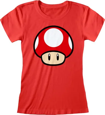 Immagine prodotto di Nintendo Super Mario Frauenshirt XL Rot Power Up Mushroom (Fitted)