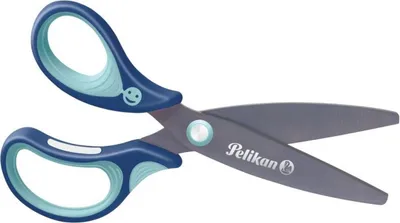 Produktbild von Universalschere griffix blau Linkshänder Blisterkarte Packung mit 5 Stück