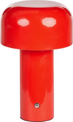 Produktbild von BELIANI Tischlampe Rot Metall Kabellos Wiederaufladbar Akku Touch Funktion LED Dimmfunktion USB Kabel Indoor Outdoor Tischleuchte Schreibtischlampe