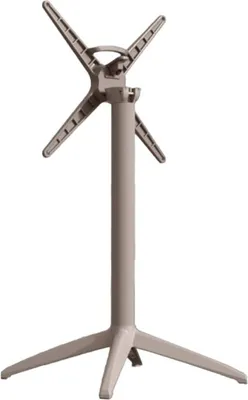 Image de Pied de table en Aluminium et Polypropylène Taupe pour Exterieur