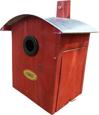 Produktbild von HABAU 2964 Nistkasten Runddach, rot