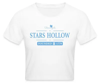 Produktbild von Spreadshirt Gilmore Girls Motiv Stars Hollow Founded 1779 Crop Top, XS, Weiß