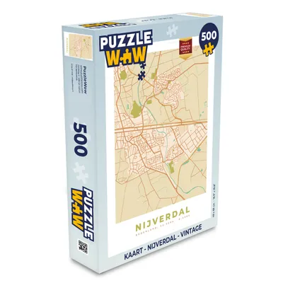 Obrázek produktu pro MuchoWow MuchoWow® Puzzle 500 ks Mapa - Nijverdal - Vintage