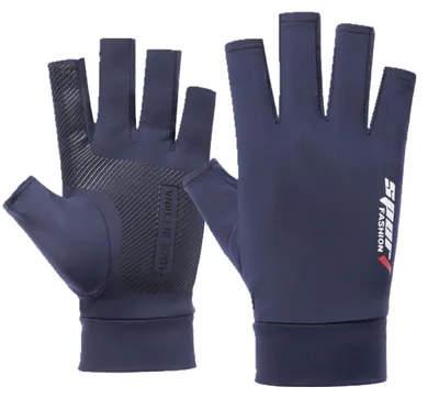 Produktbild von Sonnenschutzhandschuhe für Herren, Sommer, aus Eisseide, zum Autofahren, Reiten, Angeln, rutschfest, atmungsaktiv, mit vollen Fingern, zwei Fingern