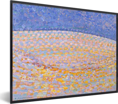Produktbild von MuchoWow® MuchoWow® Gerahmtes Poster Düne III - Piet Mondrian - Alte Meister 40x30 cm - Poster mit zchwarzem Bilderrahmen - Kunstposter - Wanddekorationen