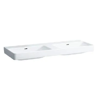 Produktbild von LAUFEN PRO S Doppelwaschtisch, ohne Hahnloch, mit Überlauf, 1300x460mm, H8149684001091