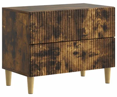 Immagine prodotto di vidaXL Comodino in rovere affumicato 62 x 34,5 x 48 cm in materiale derivato dal legno