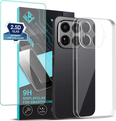 Produktbild von Handyhülle für Xiaomi 15T Pro mit 9H Displayglas Displayschutz Hülle Transparent Flexibel Elastisch Case Cover Backcover Schutzhülle