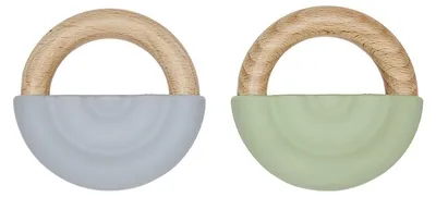 Image de OYOY Rainbow, Jouet pour enfant (garçon/fille), Silicone, Bois, Bleu, Vert