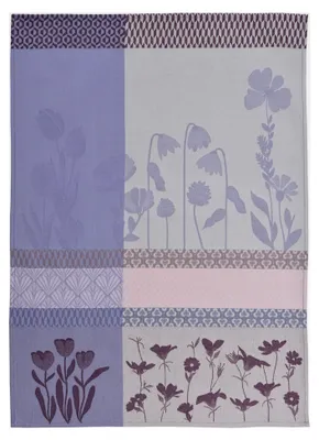 Produktbild von Geschirrtuch Madeira 50 x 70 cm, Baumwolle - Frühlingsblumen in lila