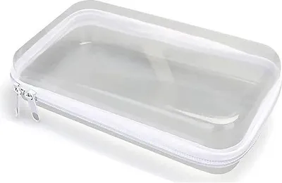 Immagine prodotto di Portasnack da viaggio con scomparti in plastica - Contenitore medico da trasporto - Trasparente - Grande - Bianco