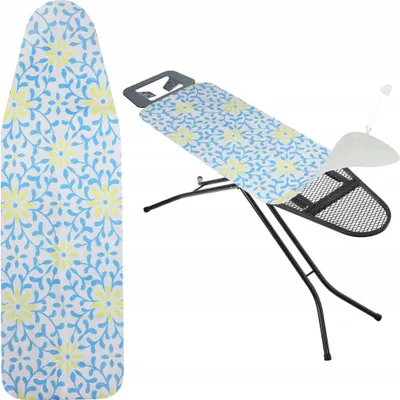 Obrázok produktu pre Obal na žehliacu dosku – elastický s gumičkou – 140 x 55 cm – žlté kvety