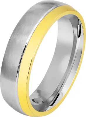 Produktbild von Akzent Herren-Partnerring aus Edelstahl, bicolor