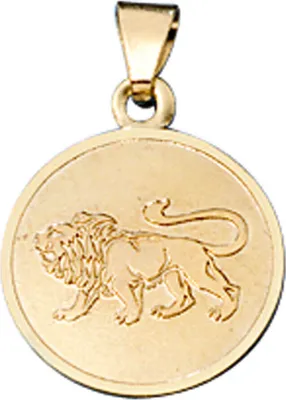 Produktbild von Löwe - Ketten Anhänger Goldanhänger 333 Gold Gelbgold rund Halsschmuck