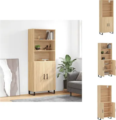 Produktbild von vidaXL Highboard Sonoma-Eiche 69,5x34x180 cm Holzwerkstoff -  Sideboards