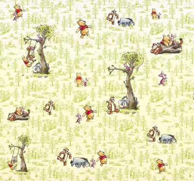Zdjęcie produktu dla Disney fototapeta Kubuś Puchatek zielonym - 610071 - 300 x 280 cm