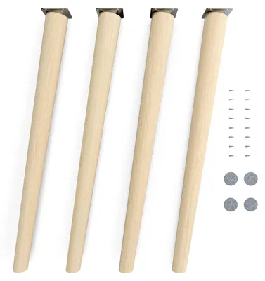 Produktbild von Set aus 4 Buchenholz Tischbeinen 71 cm