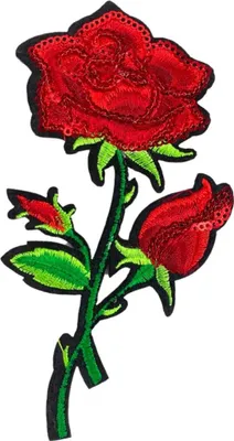 Produktbild von Aufnäher mit Aufnäher mit Aufnäher „Rose Roses“, glitzernde Pailletten, zum Aufbügeln