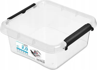 Produktbild von Quadratischer Kunststoffbehälter 2L mit Deckel
