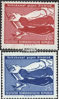 Produktbild von Briefmarken DDR 1958 Mi 655-656 (kompl.Ausg.) postfrisch Volkskampf gegen den Atomtod