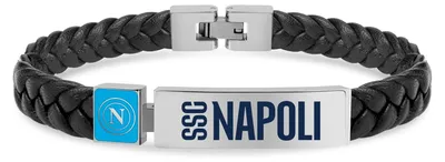 Obrázok produktu pre Náramky so striebornou plaketou futbalových klubov Kolekcia Napoli – pánska