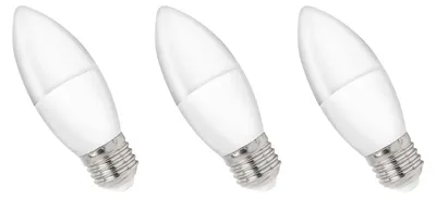 Produktbild von Spectrum E27 LED Kerzenlampe 4W 340lm 6000K Kaltweiß 230V 3 Stück