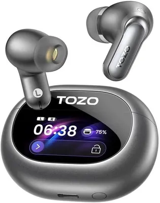 Produktbild von TOZO NC20 pro Earbuds, LDAC Hi-Res Sound Bluetooth Headphones, 6 Mics AI Call Ear Buds 80H Playtime, Dual Pairing, 32 EQ via App, IPX8 Waterproof, Wireless Charging Case
