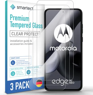Produktbild von 3x Schutzglas Panzerfolie Klar für Motorola Edge 30 Neo Displayschutz Hartglas