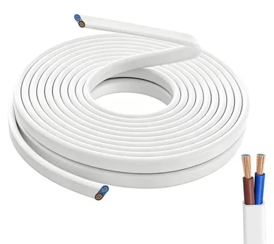 Obrázok produktu pre H03VVH2-F, kábel s prierezom 2x0,75 mm², dĺžka 5 metrov – Flexibilný kábel určený na vnútorné použitie