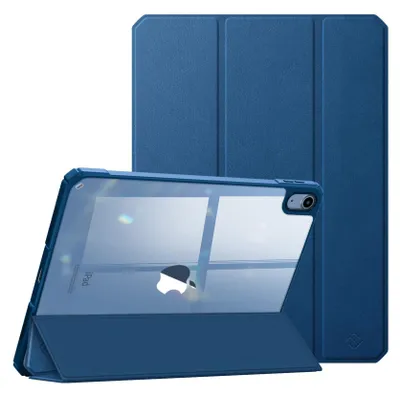 Produktbild von Fintie Hybrid Hülle für iPad 11. Generation 2025 11 Zoll (A16), iPad 10. Generation 10.9 Zoll 2022 - Ultradünn Schutzhülle mit transparenter Rückseite Abdeckung Case, Auto Schlaf/Wach, Blau