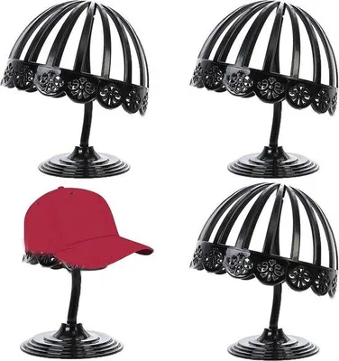 Produktbild von Display-Ständer für Hauben - Beweglicher Haubenstand für Dekorative Erwachsene - Tragbare Hangende Haubenständer (3 Stück) aus Kunststoff