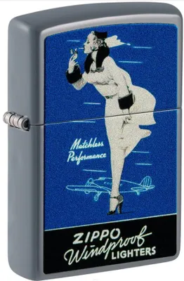 Obrázek produktu pro Zippo Windy Design Set - elegantní benzínový zapalovač s doživotní zárukou