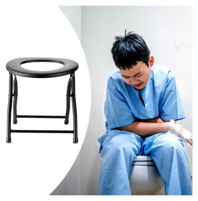 Produktbild von Faltbarer Toilettenstuhl, tragbarer Toilettensitz, Badesitz, Duschhocker für Angeln und Camping