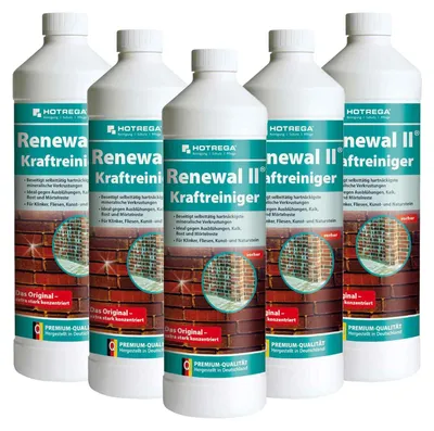 Produktbild von HOTREGA Renewal II Kraftreiniger 1 Liter - Steinreiniger Profi Konzentrat - für bis zu 100 m²