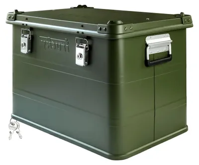 Produktbild von Aluminium Box mit Deckel Alu Kiste Alukiste Auswahl Transportbox Metallbox Aufbewahrungsbox Boxen Abschliessbar Metallkiste, Größe:Grün 75 L