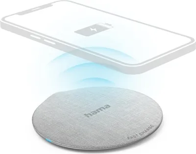 Produktbild von Hama Wireless Charger QI-FC10 Metal, 10 W, weiß