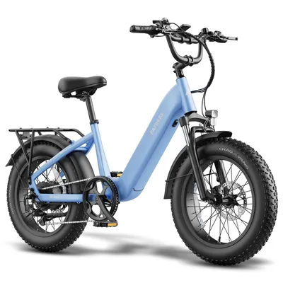 Produktbild von F20 Rover City-Elektrofahrrad, niedriger Einstieg, 250 W, 48 V 20 Ah, bis 150 kg, blau
