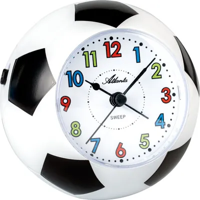 Produktbild von Atlanta 1199 Wecker für Kinder Kinderwecker Fußball Fußballwecker leise