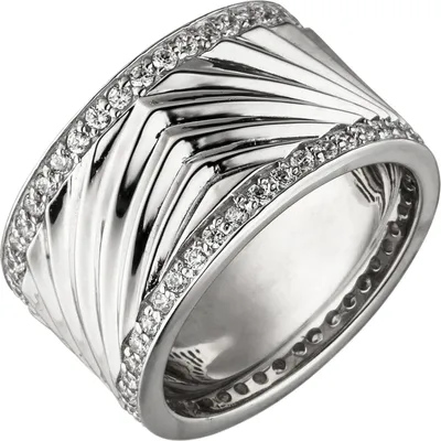 Produktbild von Gr. 62 Damen Ring breit 925 Sterling Silber mit Zirkonia Silberring