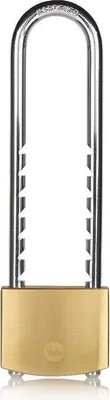 Produktbild von Yale Vorhängeschloss mit Schlüssel, Messing, 50mm, 3 Schlüssel, Verstellbar