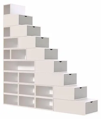 Immagine prodotto di Scaffale a gradini 225 cm - Bianco/Moka