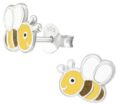Produktbild von Kinderohrstecker: Mädchen Ohrringe Silber „Biene“